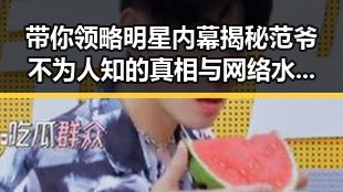 带你领略明星内幕揭秘范爷不为人知的真相与网络水军的较量